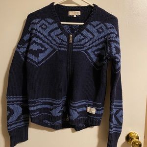 Blue Odd Molly Zipper Cardigan, M
